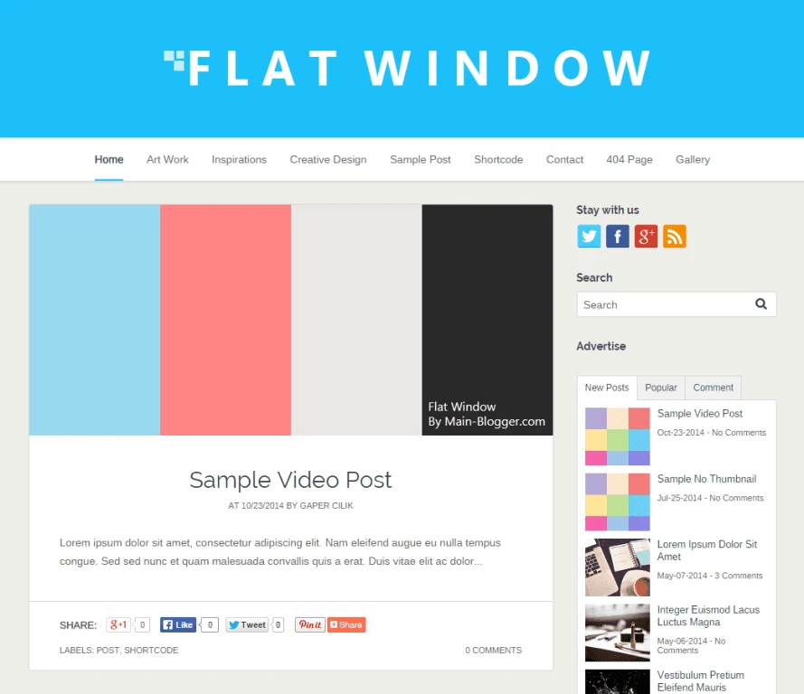responsive blogger template for photo blog