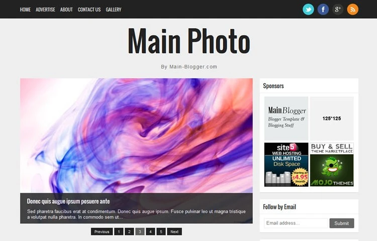 responsive photography template